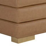 Radcliff Banquette Milliken Cognac Faux Leather Comfort