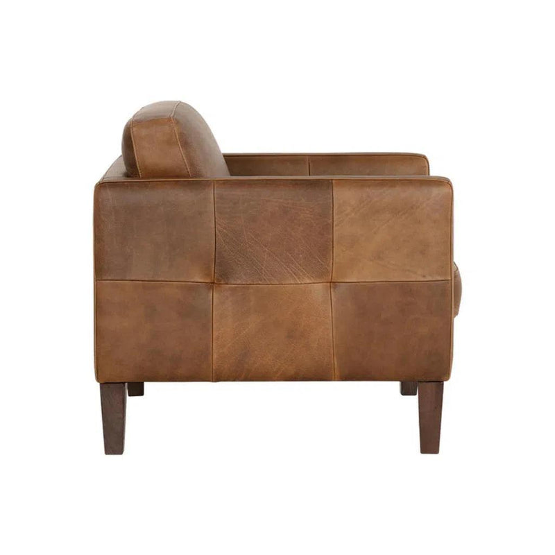 Karmelo Leather Upholstered Armchair