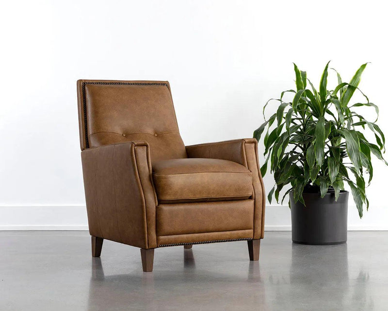 Florenzi Leather Upholstered Lounge Chair