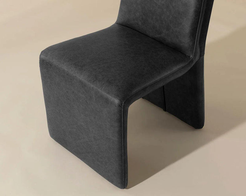 Cascata Leather Upholstered Dining Armchair