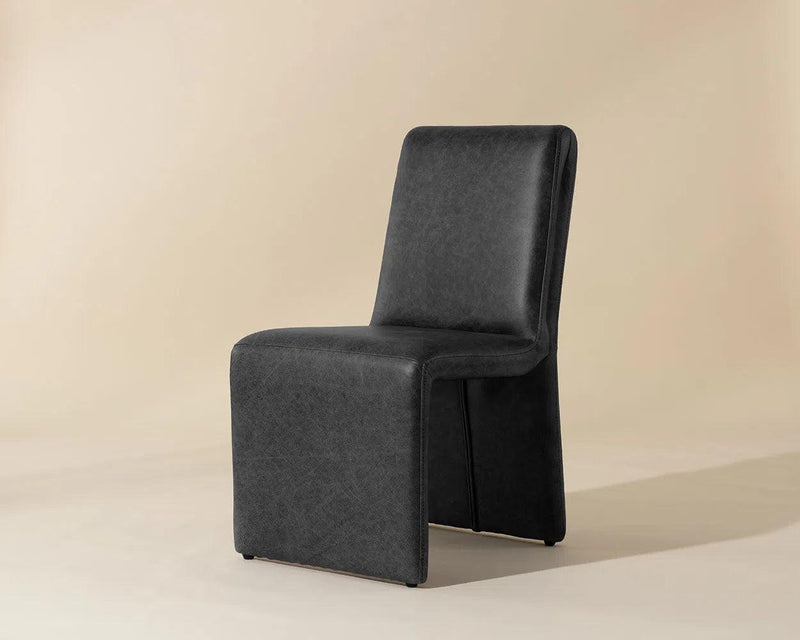 Cascata Leather Upholstered Dining Armchair