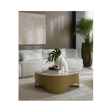 Guinevere White Marble  Round Coffee Table