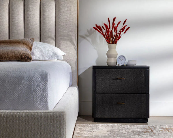 Etienne Linear Designed Wooden Nightstand