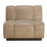 Blaise Swivel Lounge Chair Luxurious Sahara Sand Leather