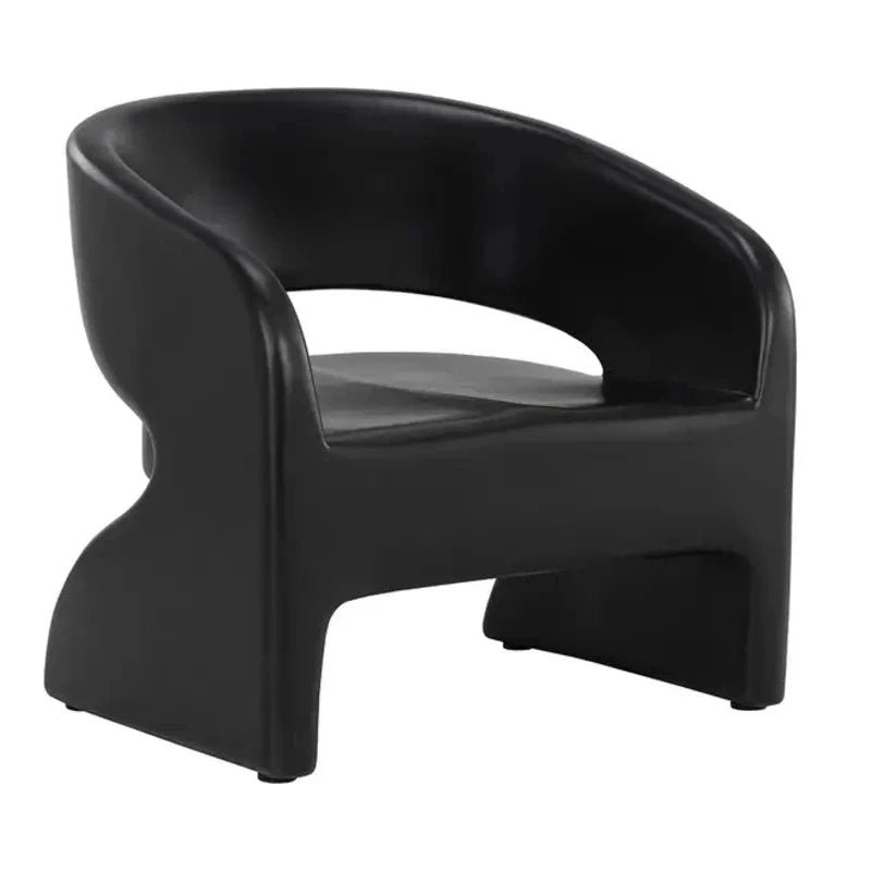 Cura Concrete Black Outdoor Lounge Chair