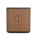 Dresden Leather Upholstered Bar Cabinet