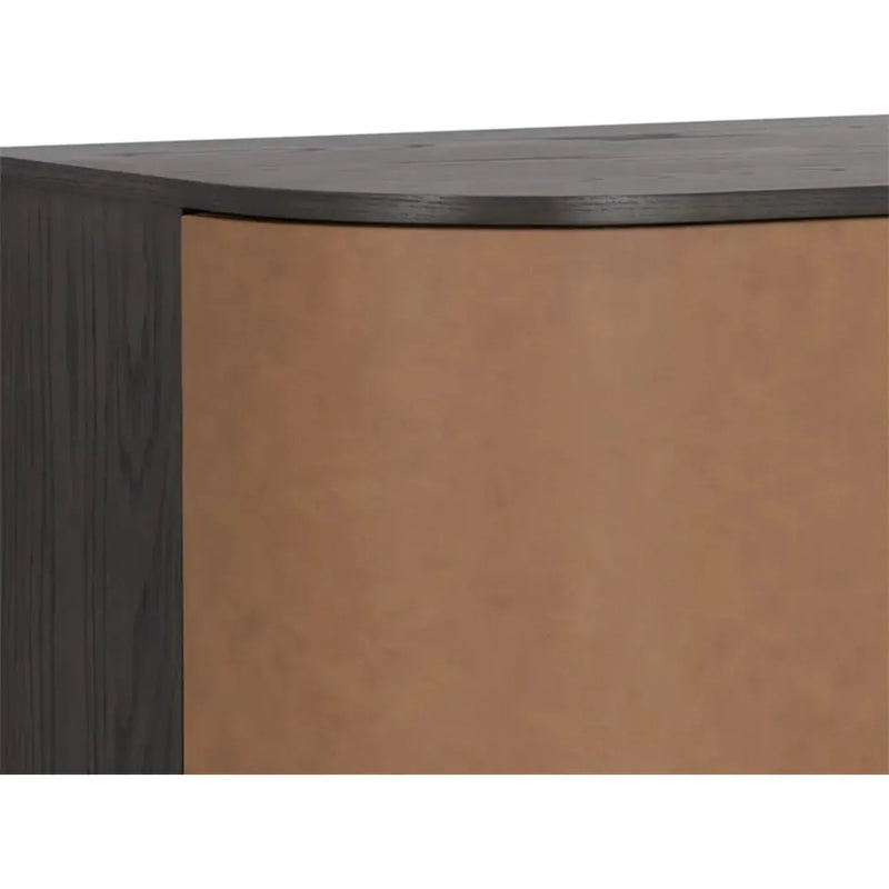 Dresden Leather Upholstered Bar Cabinet