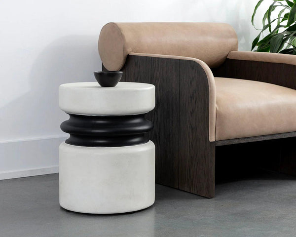 Sumie End Table Contemporary Design Concrete Finish