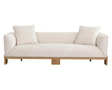 Anwa Sofa - Polo Club Muslin With Solid Oak Wood Legs