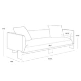 Anwa Sofa - Polo Club Muslin With Solid Oak Wood Legs