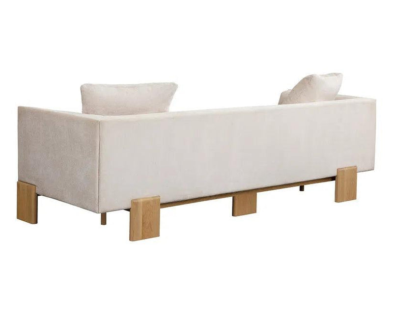 Anwa Sofa - Polo Club Muslin With Solid Oak Wood Legs