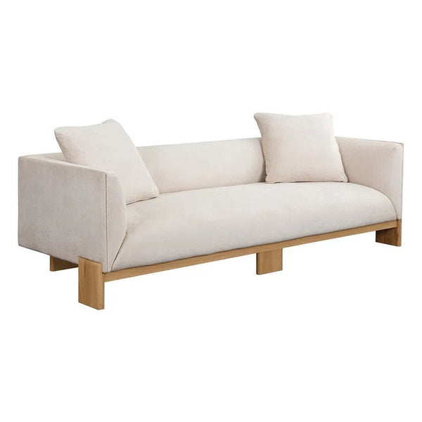 Anwa Sofa - Polo Club Muslin With Solid Oak Wood Legs