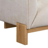 Anwa Sofa - Polo Club Muslin With Solid Oak Wood Legs