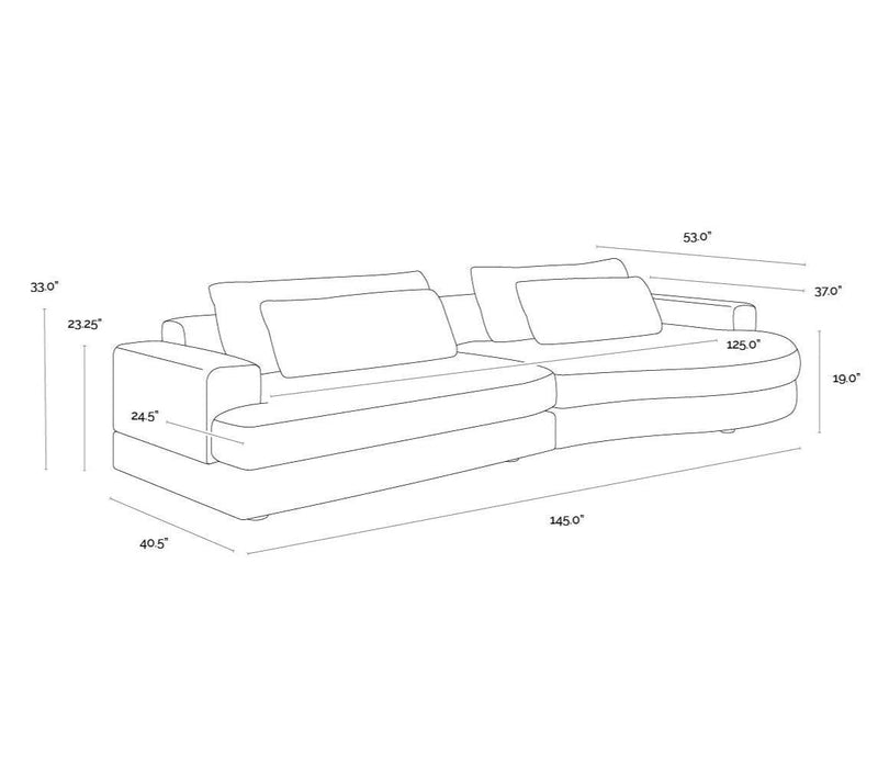 Baela Sofa Danny Cream - Modern Comfort, Removable Cushions