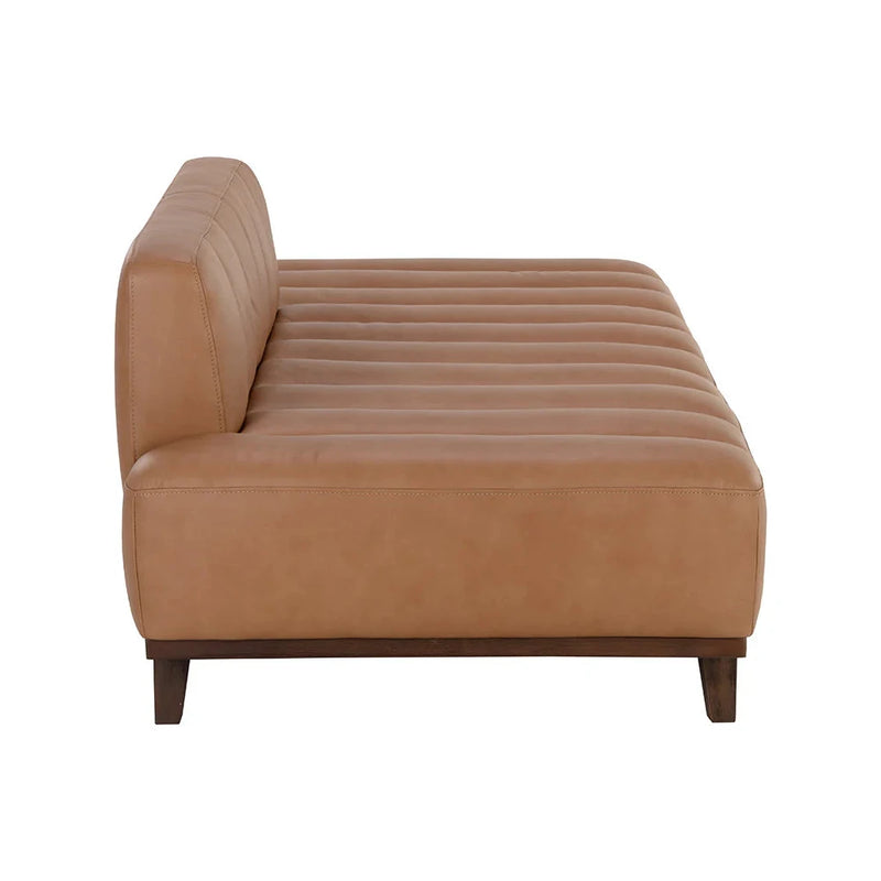 Ilyana Daybed Aline Butternut Leather With Wood Base