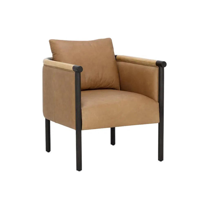 Wilder Leather Upholstered Two-Tone Armrests Lounge Chair