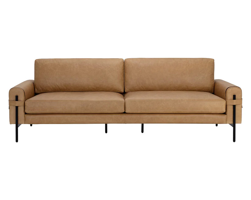 Camus Sofa Ludlow Sesame Leather Modern Comfort