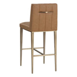 Wilbur Barstool Milliken Cognac Modern Faux Leather Seating