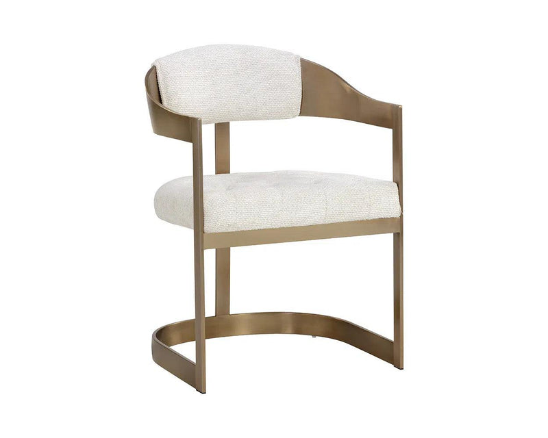 Beaumont Leather Upholstered Dining Armchair