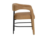 Mavia Dining Armchair Modern Sesame Leather Chair