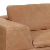 Ira Sofa Camel Leather Modern Design With Gold Base