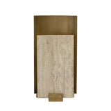 Ciana Sconce Modern Brass Wall Light With Travertine