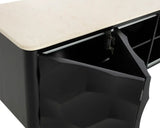 Lautrec Marble Topped Black Sideboard