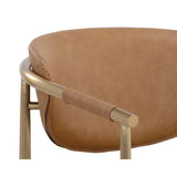 Heloise Leather Upholstered Handsome Dining Armchair