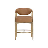 Heloise Leather Upholstered Handsome Counter Stool