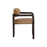 Madrone Leather Upholstered Eye Catching Dining Armchair