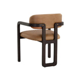 Madrone Leather Upholstered Eye Catching Dining Armchair