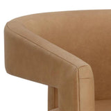 Cobourg Lounge Chair Modern Sesame Leather Comfort