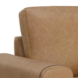 Camus Armchair Modern Leather With Black Iron Legs