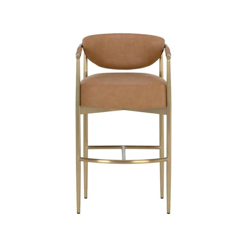 Heloise Leather Upholstered Handsome Barstool