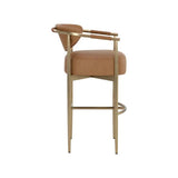 Heloise Leather Upholstered Handsome Barstool