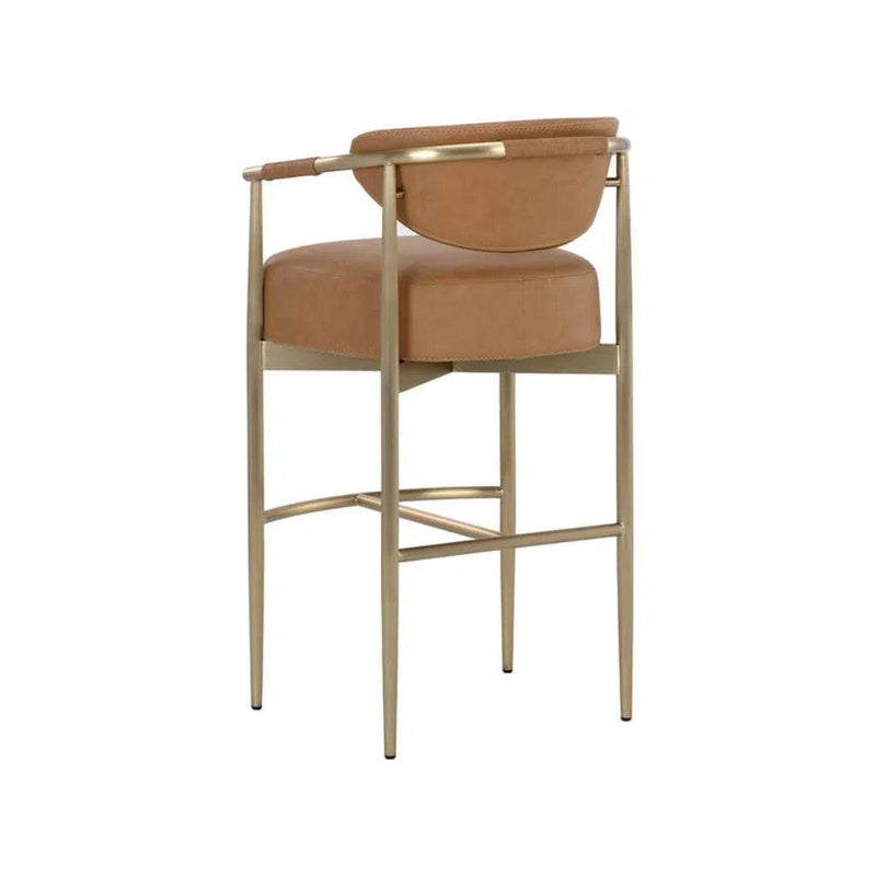 Heloise Leather Upholstered Handsome Barstool