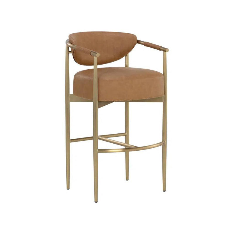 Heloise Leather Upholstered Handsome Barstool