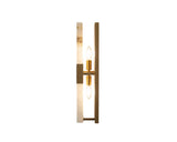 Rovira Sconce Modern Alabaster And Brushed Gold Light