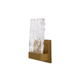 Indira Sconce Modern Glass Light With Brushed Gold Base