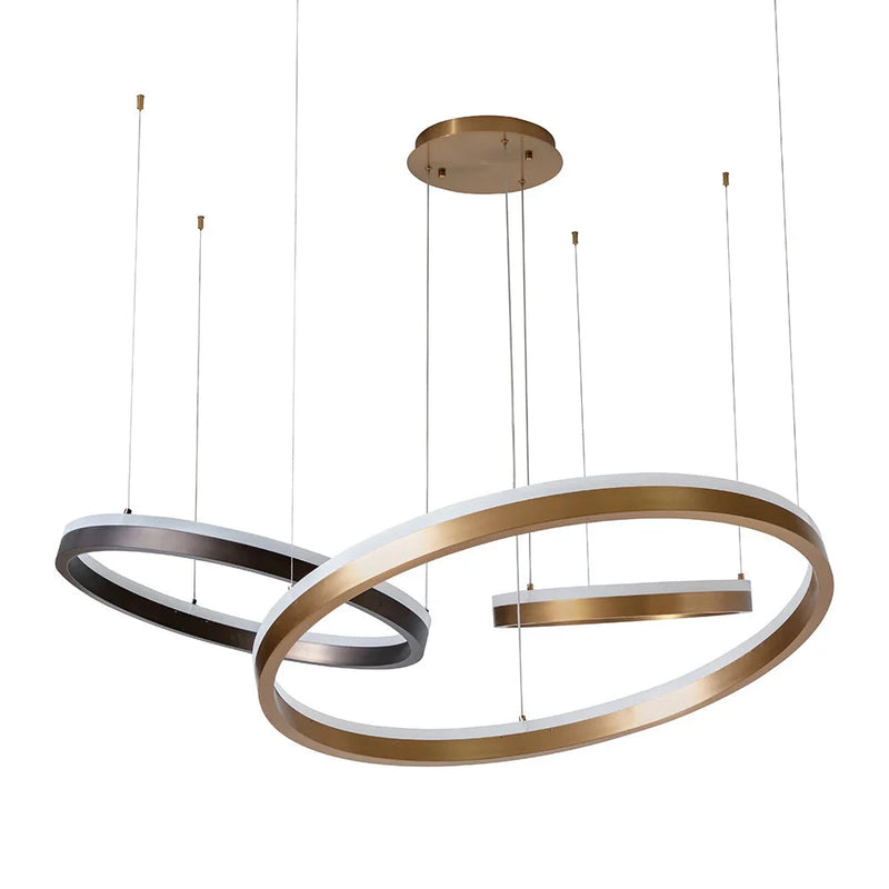 Saphira Chandelier Modern Design With Bronze And Gold Finish