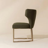 Elegant Willowdale Dining Chair Copenhagen Olive Fabric