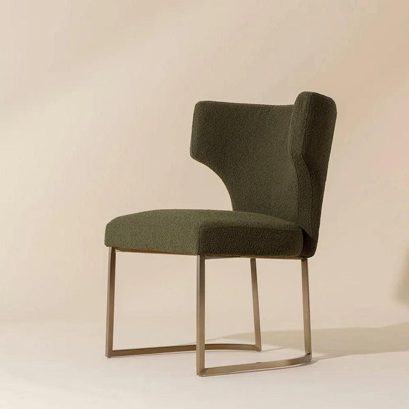 Elegant Willowdale Dining Chair Copenhagen Olive Fabric