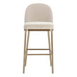 Lavania Barstool Meg Taupe Porcini Taupe With Brass Legs