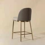 Lavania Counter Stool With Antique Brass Finish