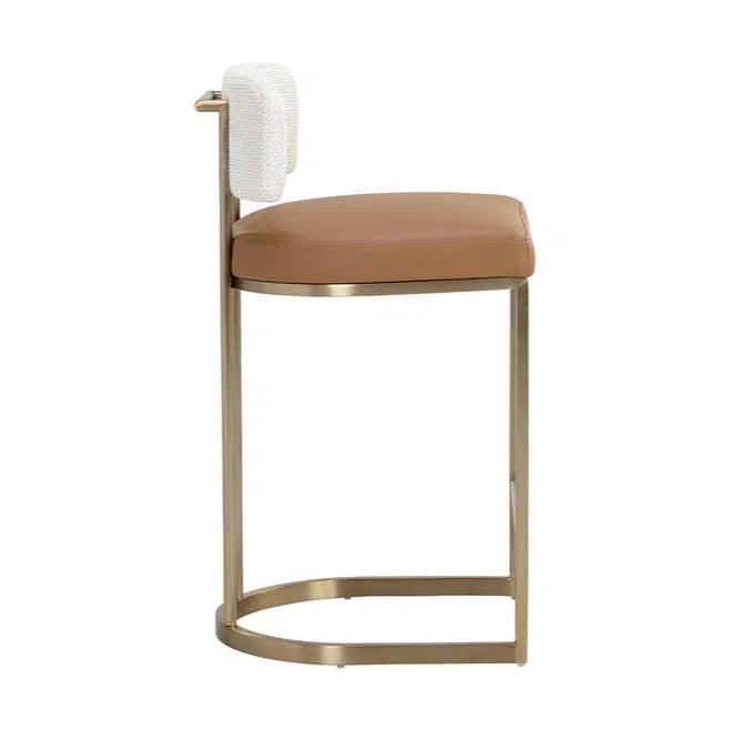 Larissa Counter Stool Stylish Comfort With Antique Brass