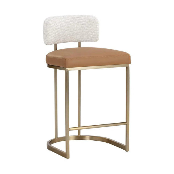 Larissa Counter Stool Stylish Comfort With Antique Brass