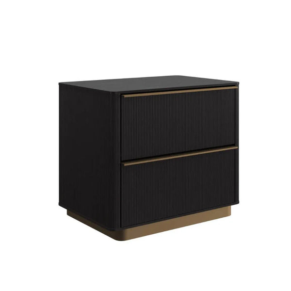 Kalla Wooden Steel Nightstand