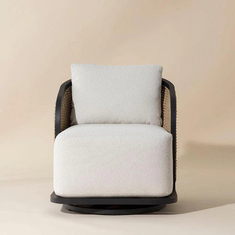 Bora Swivel Lounge Chair Louis Cream - Modern Outdoor Comfort