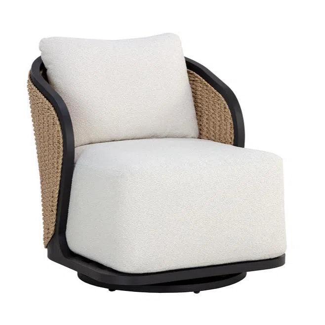 Bora Swivel Lounge Chair Louis Cream - Modern Outdoor Comfort