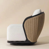 Bora Swivel Lounge Chair Louis Cream - Modern Outdoor Comfort